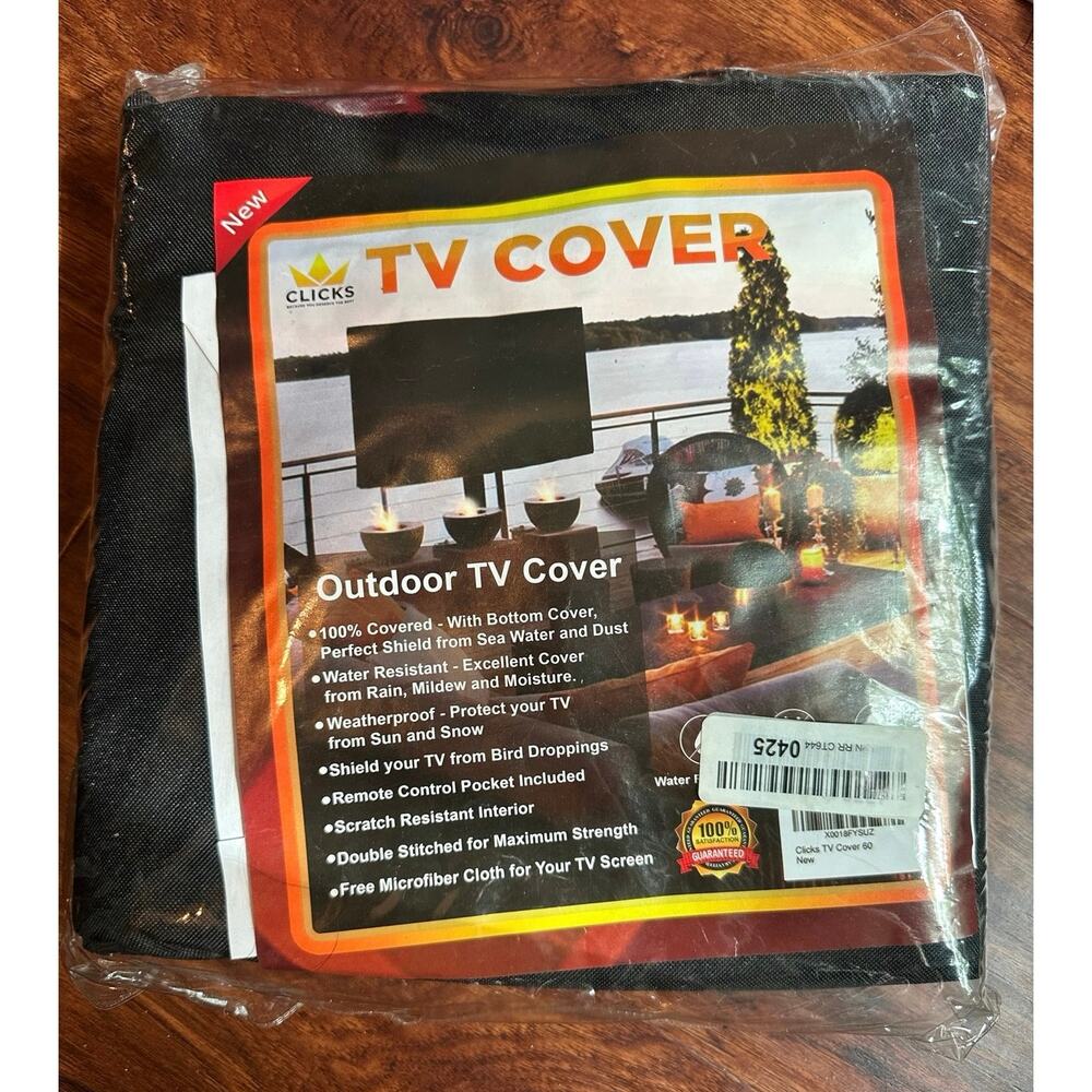 NEW Clicks Brand Outdoor TV Cover Black 60“ Screen NIP